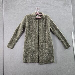 MIA MAI Women Sweater S Green Mohair Wool Cardigan Made In Italy‎